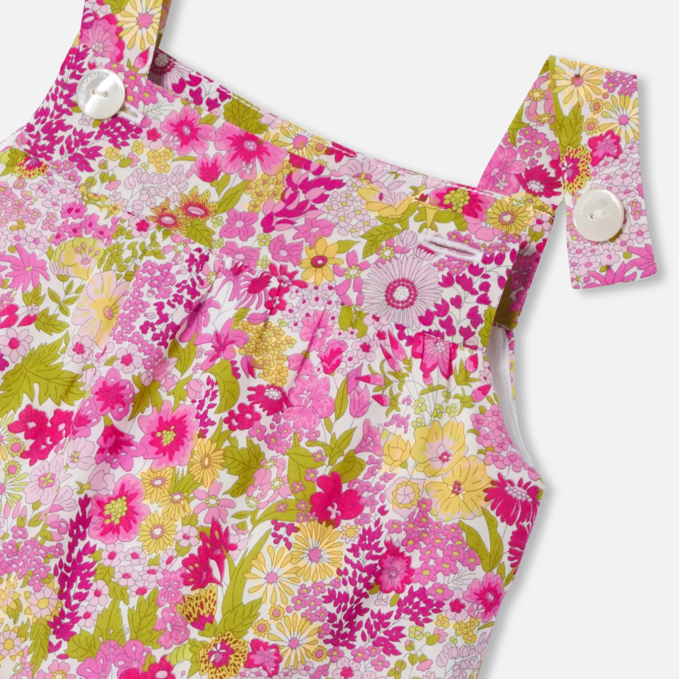 Jacadi Bloomers, Overalls And Sets|Baby girl overalls in Liberty fabric Pink/Multicolour