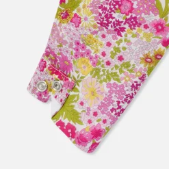Jacadi Bloomers, Overalls And Sets|Baby girl overalls in Liberty fabric Pink/Multicolour