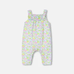 Jacadi Bloomers, Overalls And Sets|Baby girl overalls in Liberty fabric White/Multicolour