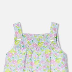 Jacadi Bloomers, Overalls And Sets|Baby girl overalls in Liberty fabric White/Multicolour