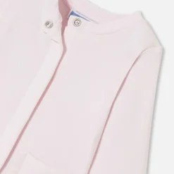 Jacadi Pajamas|Baby girl pajamas in interlock Jacadi pale Pink