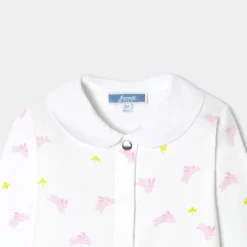 Jacadi Pajamas|Baby girl pajamas in interlock White/Multicolour