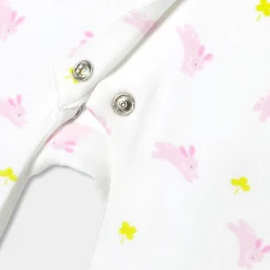 Jacadi Pajamas|Baby girl pajamas in interlock White/Multicolour
