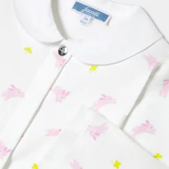Jacadi Pajamas|Baby girl pajamas in interlock White/Multicolour