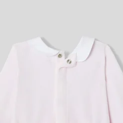 Jacadi Pajamas|Baby girl pajamas in velvet bouclette Jacadi pale Pink