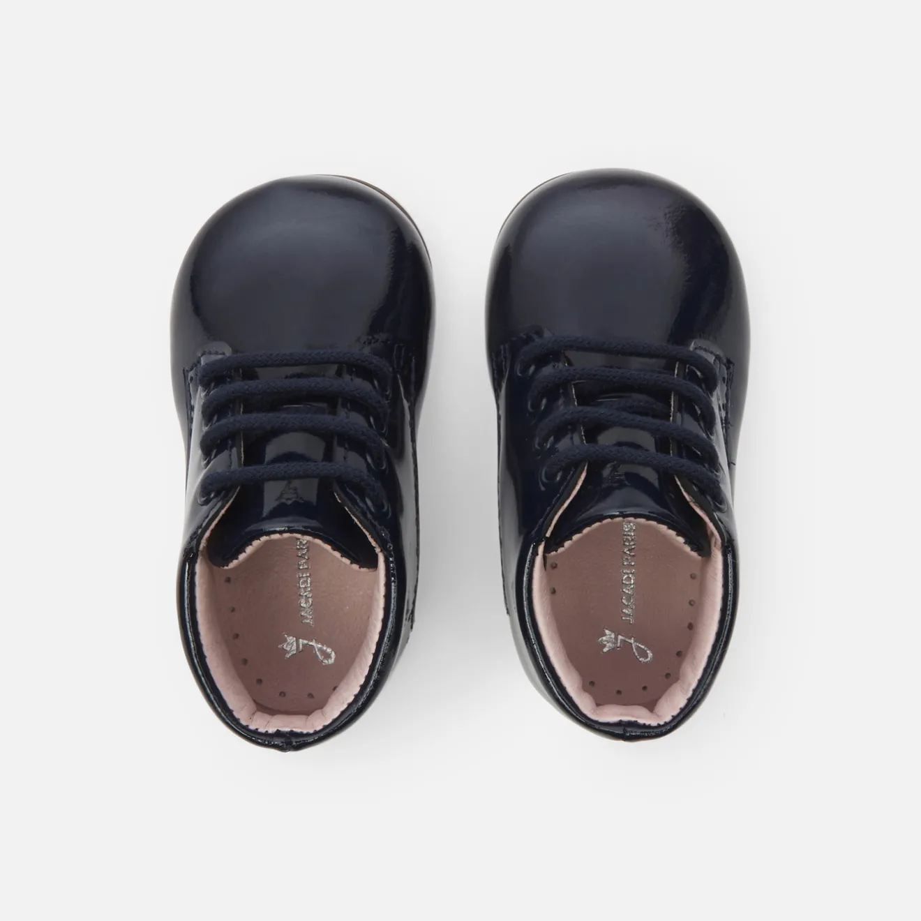 Jacadi Ankle & Lined Boots|Baby girl patent leather booties Jacadi Navy
