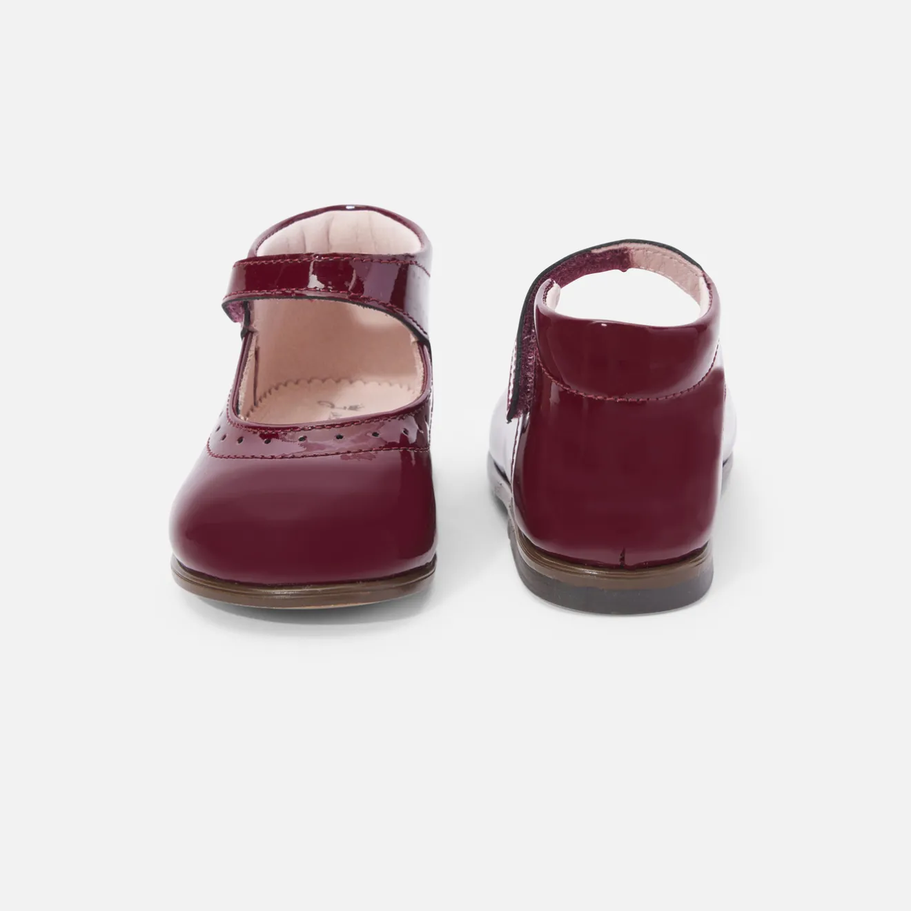 Jacadi Mary Janes, T-Straps And Ballet Flats|Baby girl patent leather Mary Janes Burgundy