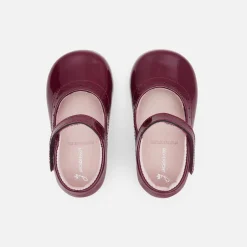 Jacadi Mary Janes, T-Straps And Ballet Flats|Baby girl patent leather Mary Janes Burgundy