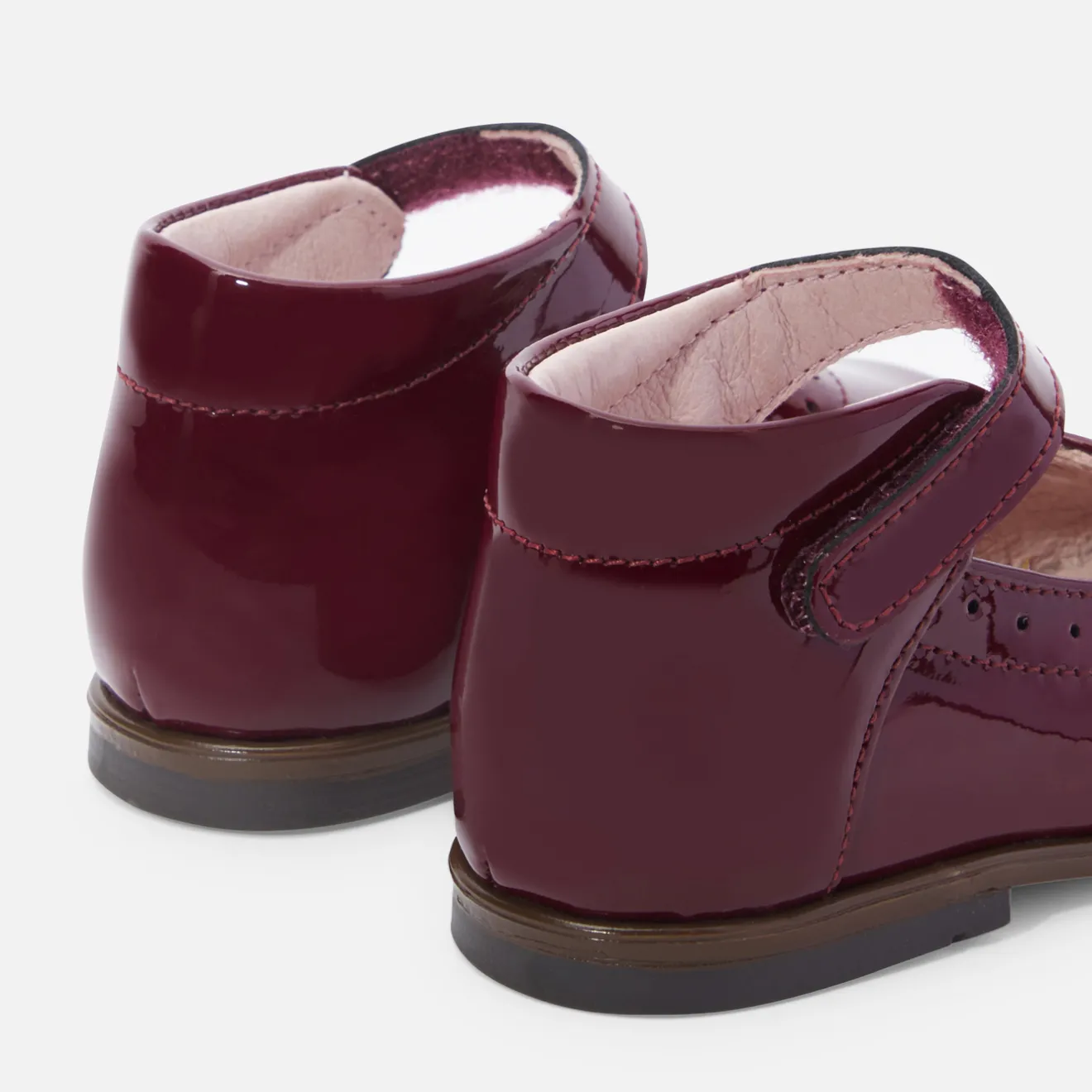 Jacadi Mary Janes, T-Straps And Ballet Flats|Baby girl patent leather Mary Janes Burgundy