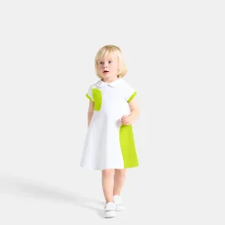 Jacadi Dresses|Baby girl polo dress White/Multicolour