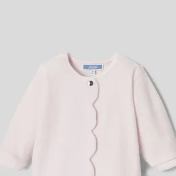 Jacadi Pajamas|Baby girl pyjamas in velvet bouclette Jacadi pale Pink