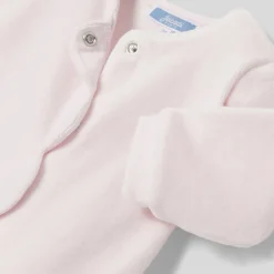 Jacadi Pajamas|Baby girl pyjamas in velvet bouclette Jacadi pale Pink