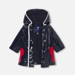 Jacadi Coats And Outerwear|Toddler Coats & Puffer Jackets|Baby girl raincoat Jacadi Navy