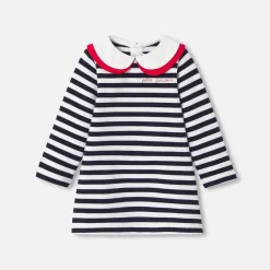 Jacadi Dresses|Baby girl sailor dress White/Navy