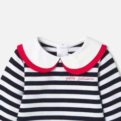 Jacadi Dresses|Baby girl sailor dress White/Navy