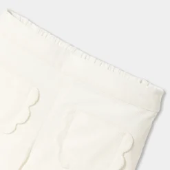 Jacadi Pants And Shorts|Baby girl shorts in milleraies velvet Jacadi soft white