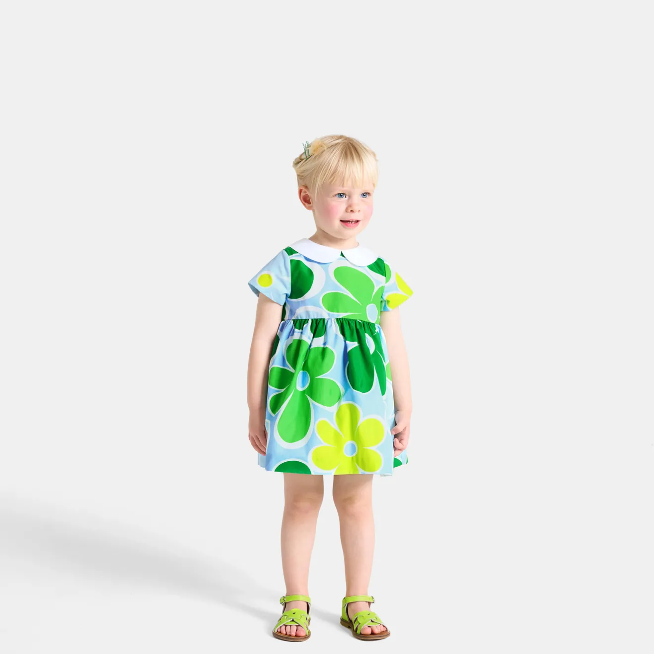Jacadi Dresses|Baby girl short-sleeved dress White/Multicolour
