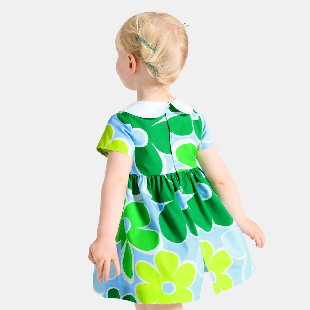 Jacadi Dresses|Baby girl short-sleeved dress White/Multicolour