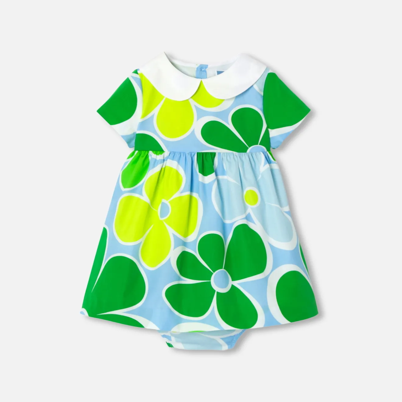 Jacadi Dresses|Baby girl short-sleeved dress White/Multicolour