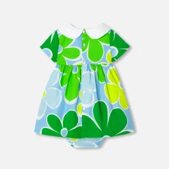 Jacadi Dresses|Baby girl short-sleeved dress White/Multicolour
