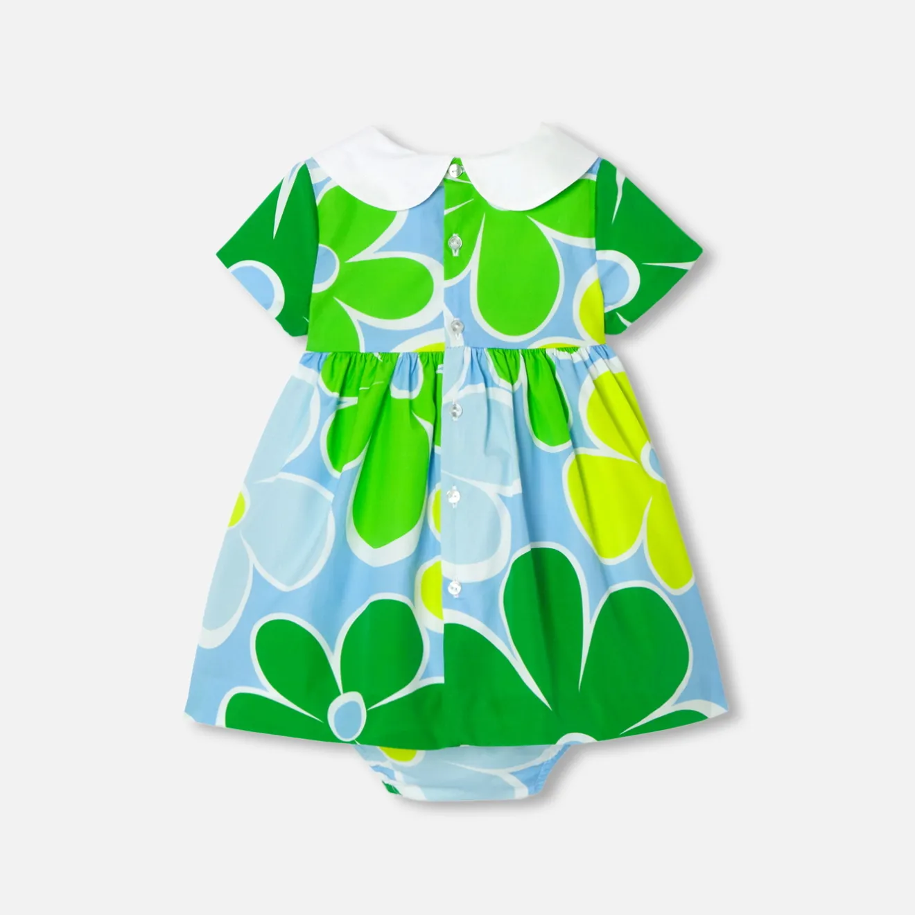 Jacadi Dresses|Baby girl short-sleeved dress White/Multicolour