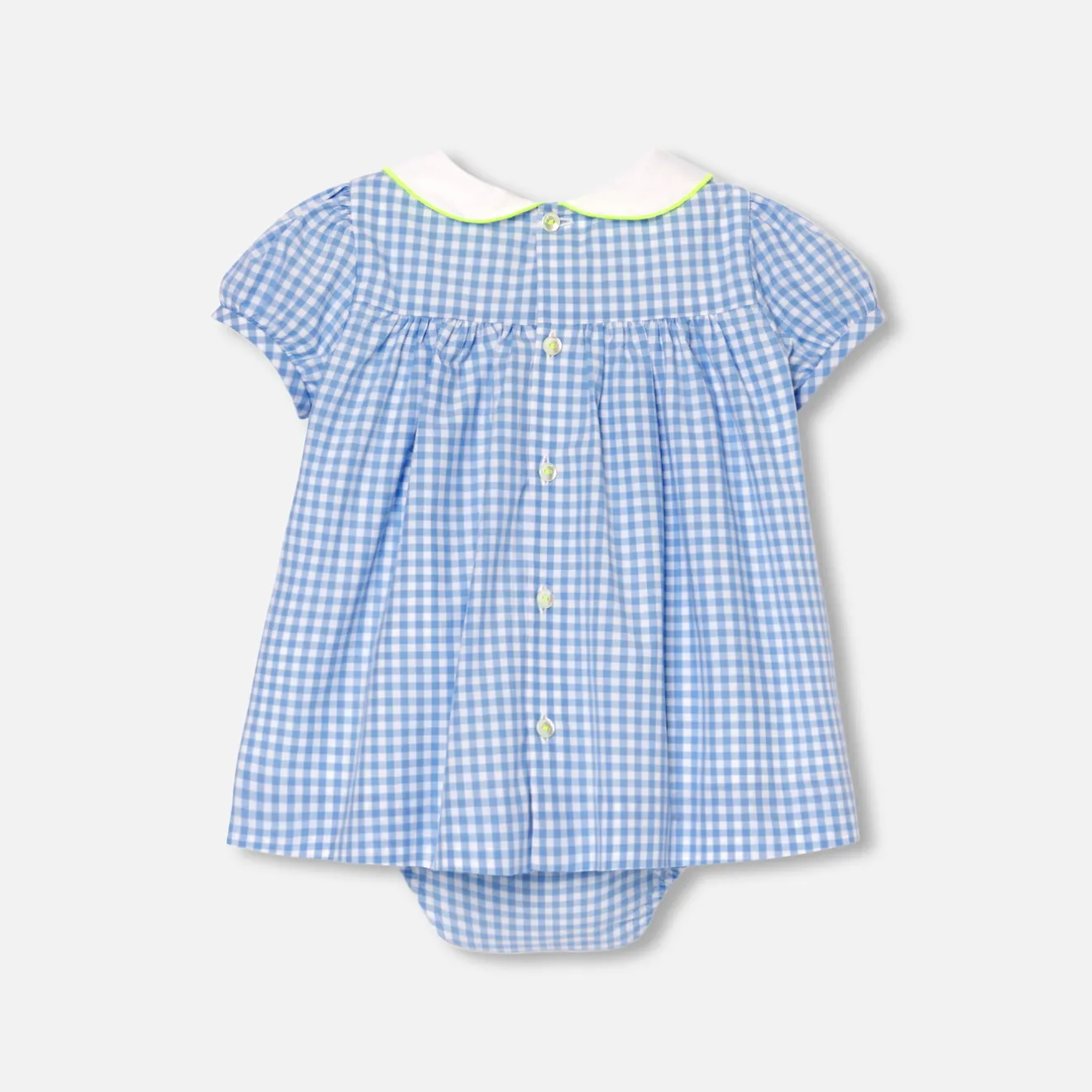 Jacadi Dresses|Baby girl short-sleeved dress Blue/White