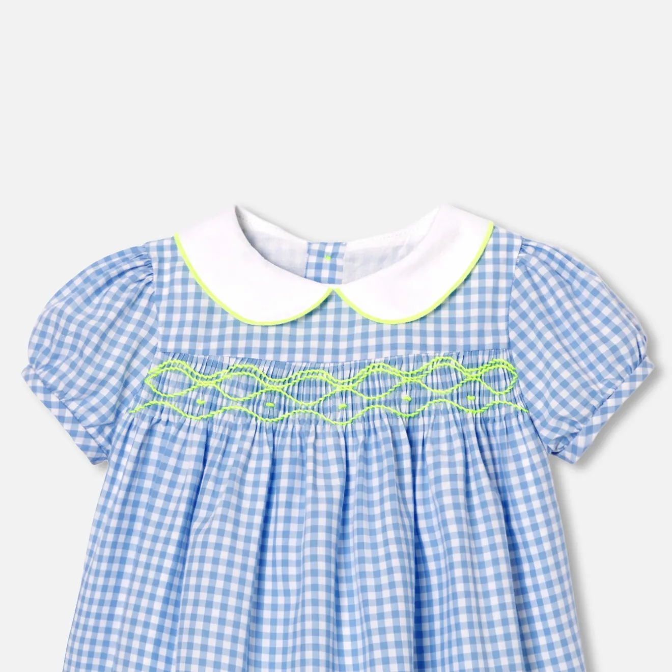 Jacadi Dresses|Baby girl short-sleeved dress Blue/White