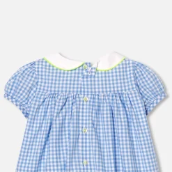 Jacadi Dresses|Baby girl short-sleeved dress Blue/White