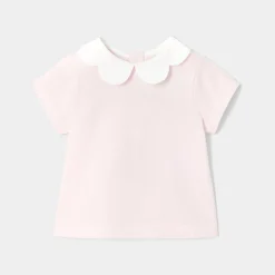 Jacadi Polos And T-Shirts|Baby girl short-sleeved T-shirt Jacadi Powder Pink