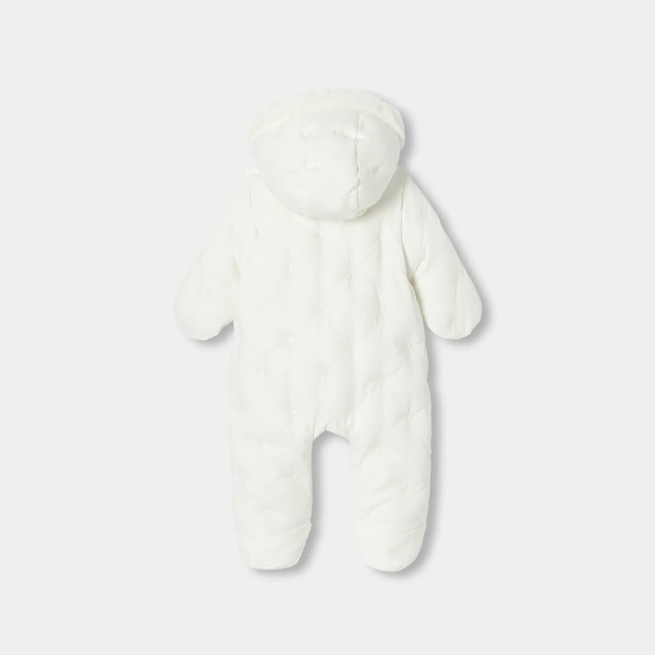 Jacadi Coats And Outerwear|Girl Coats & Puffer Jackets|Baby girl snowsuit Jacadi soft white
