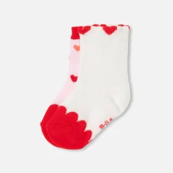 Jacadi Tights, Socks And Booties|Accessories|Baby girl socks duo Pink/Multicolour