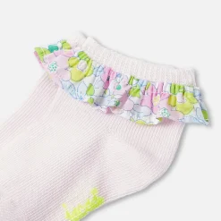 Jacadi Tights, Socks And Booties|Accessories|Baby girl socks with ruffles Jacadi pale Pink