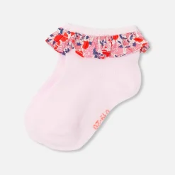 Jacadi Tights, Socks And Booties|Accessories|Baby girl socks with ruffles Pink