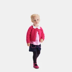 Jacadi Blouses|Baby girl striped blouse White/Pink