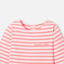 Jacadi Bodysuits|Baby girl striped bodysuit Pink/Multicolour