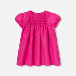 Jacadi Dresses|Baby girl taffeta dress Rose Bengale