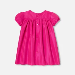 Jacadi Dresses|Baby girl taffeta dress Rose Bengale