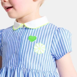 Jacadi Dresses|Baby girl trapeze dress White/Blue