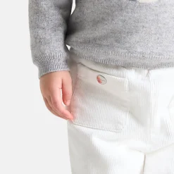 Jacadi Pants And Shorts|Baby girl velour pants Jacadi soft white