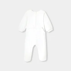 Jacadi Pajamas|Baby girl velvet bouclette pajamas Jacadi White