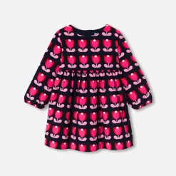 Jacadi Dresses|Baby girl velvet dress Multicolour