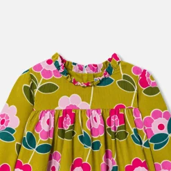 Jacadi Dresses|Baby girl velvet dress Mustard