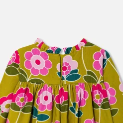 Jacadi Dresses|Baby girl velvet dress Mustard