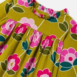 Jacadi Dresses|Baby girl velvet dress Mustard