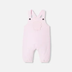 Jacadi Bloomers, Overalls And Sets|Baby girl velvet overalls Light Powder Pink