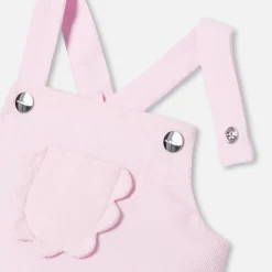 Jacadi Bloomers, Overalls And Sets|Baby girl velvet overalls Light Powder Pink