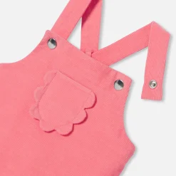 Jacadi Bloomers, Overalls And Sets|Baby girl velvet overalls Coral
