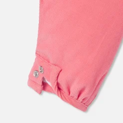 Jacadi Bloomers, Overalls And Sets|Baby girl velvet overalls Coral