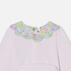 Jacadi Pajamas|Baby girl velvet pajamas Jacadi pale Pink