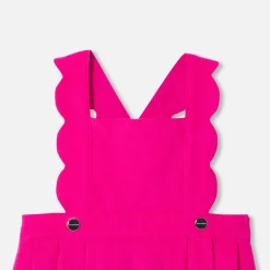 Jacadi Dresses|Baby girl velvet pinafore dress Raspberry